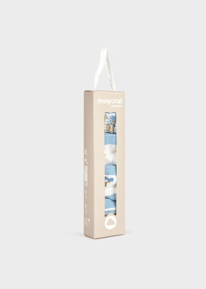 Mayoral 4 Pack Safari socks / Blue
