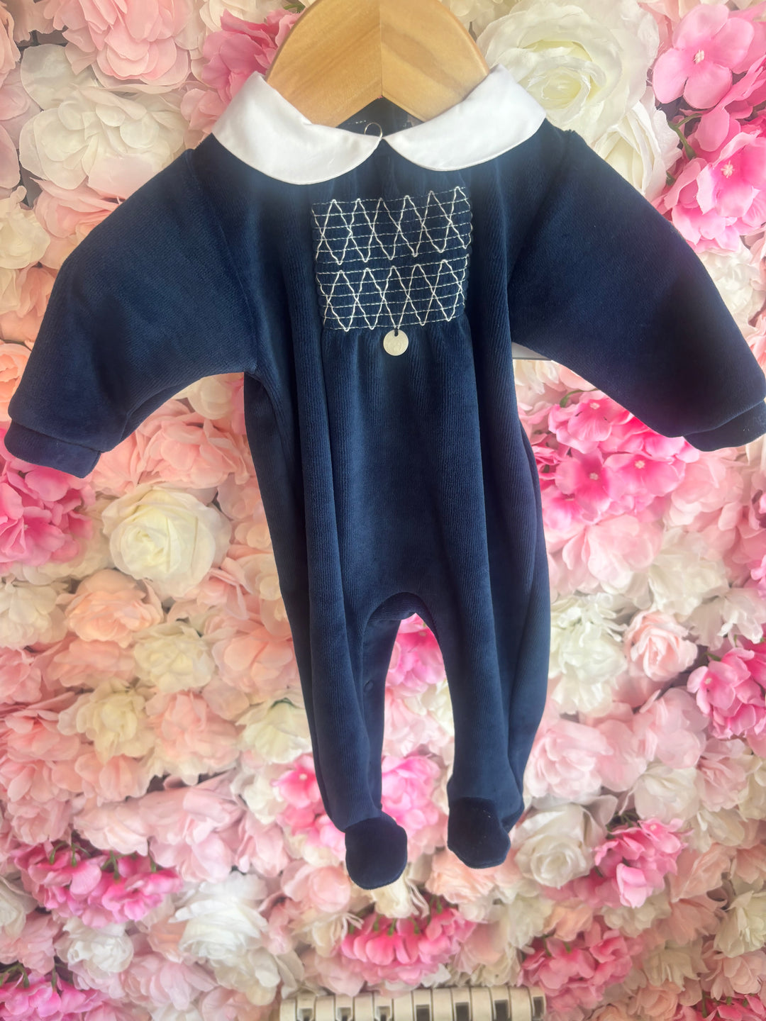 Deolinda Navy Blue Take Me Home Babygrow