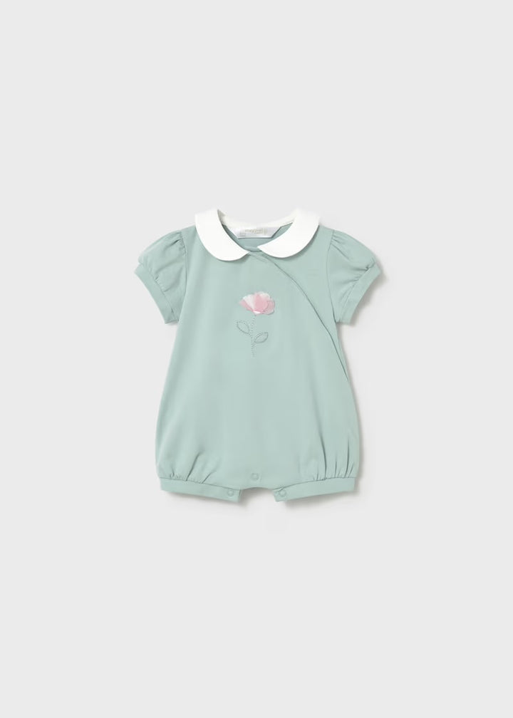 Mayoral Green Flower Romper