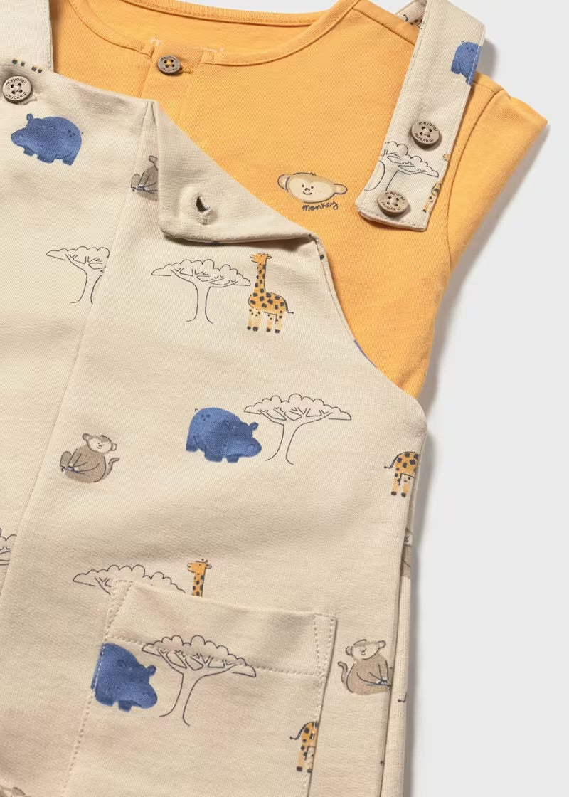 Mayoral Safari Dungaree Set