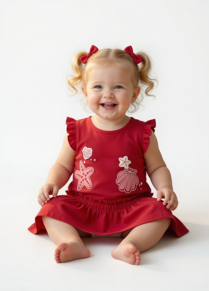 Mayoral Red Seashell Dress