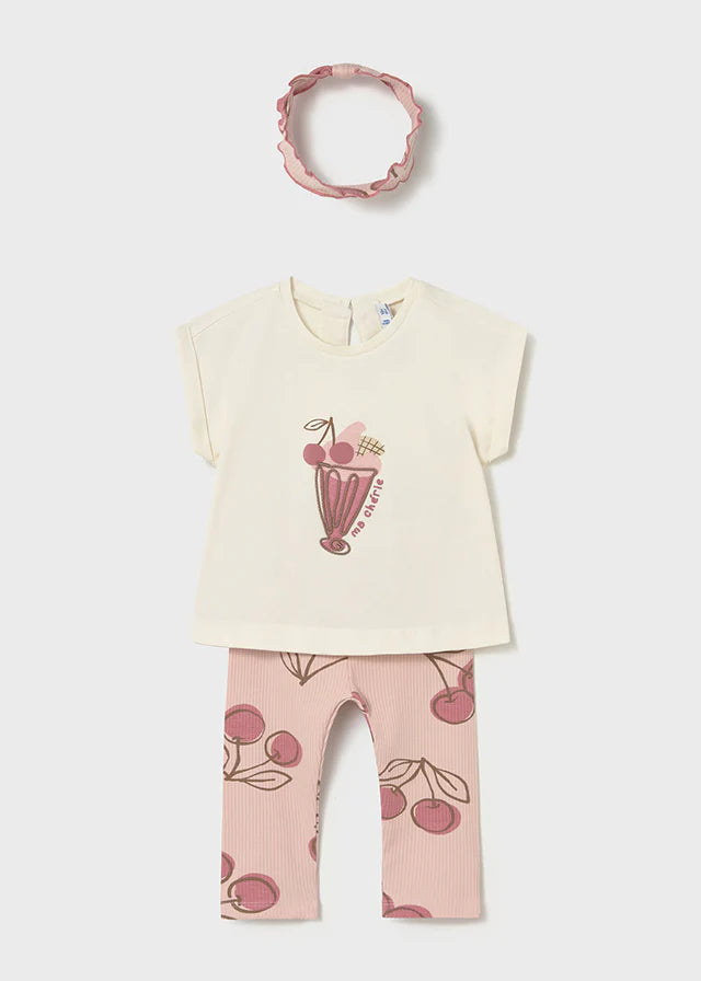 Mayoral Cherry Legging Set & Headband