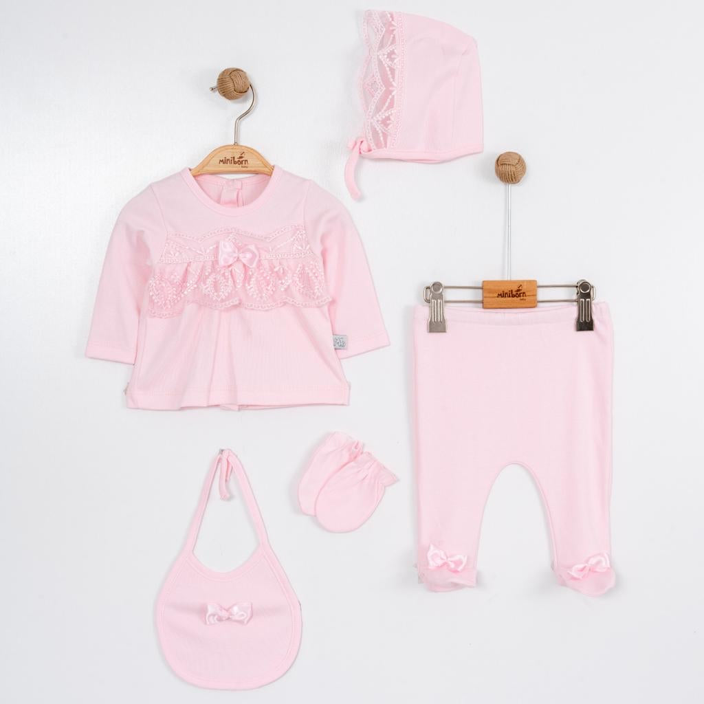Pretty Pink Lace 5 Piece Set