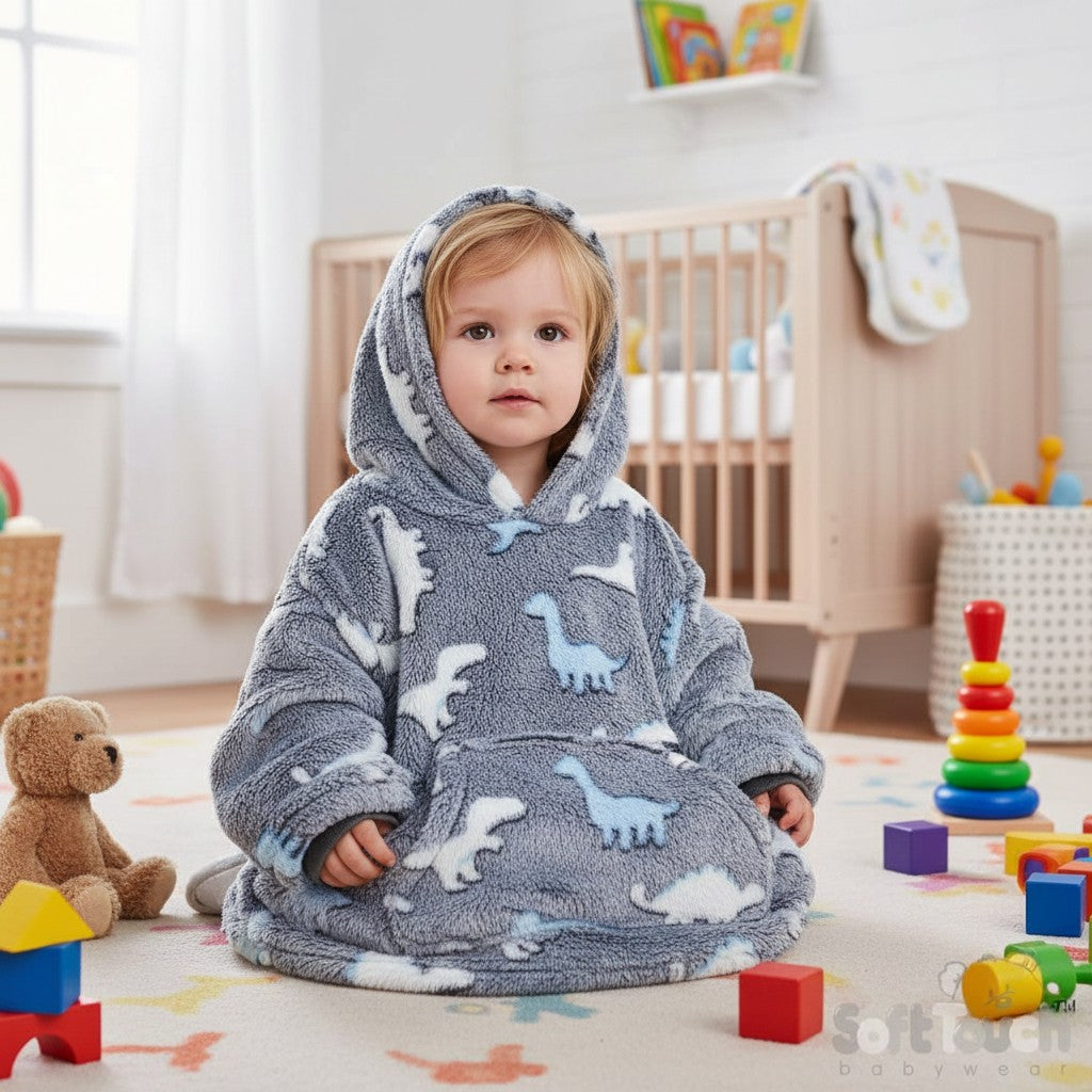 Navy Dino Hoodie