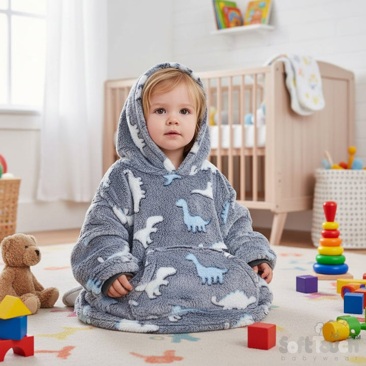 Navy Dino Hoodie