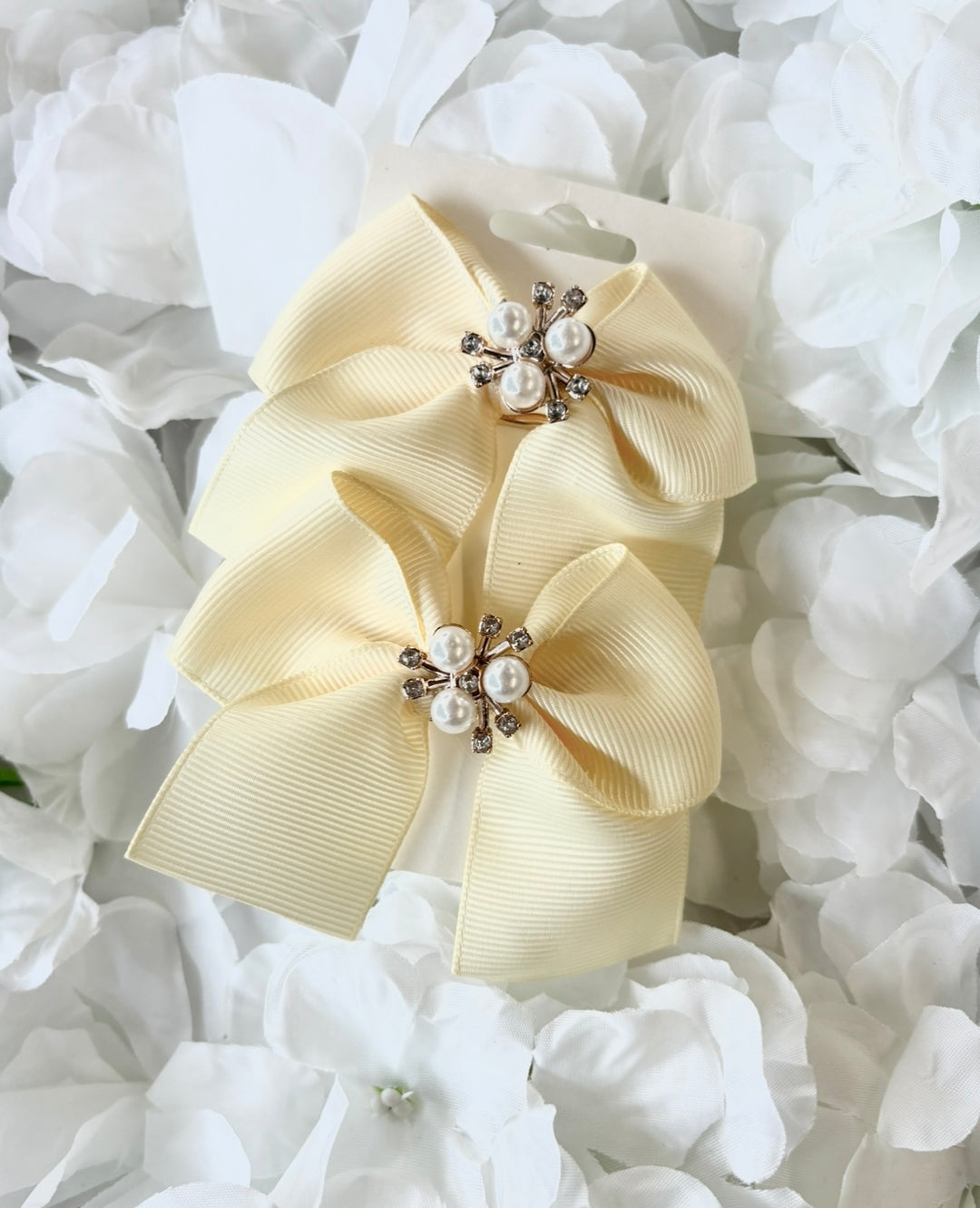 Pearl Hair Bow Clip