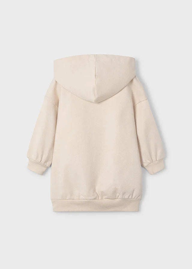 Mayoral Sand Teddy Hooded Dress