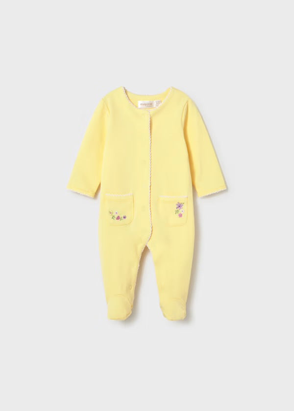 Mayoral Lemon Flower Babygrow
