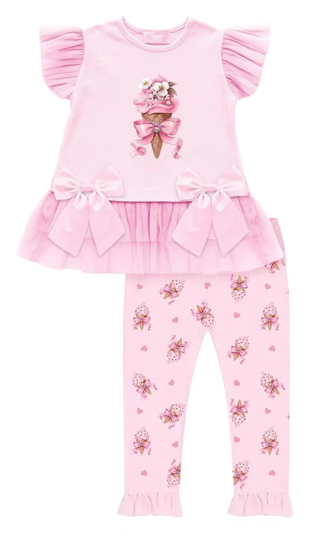 Pink Ice Cream Legging Set