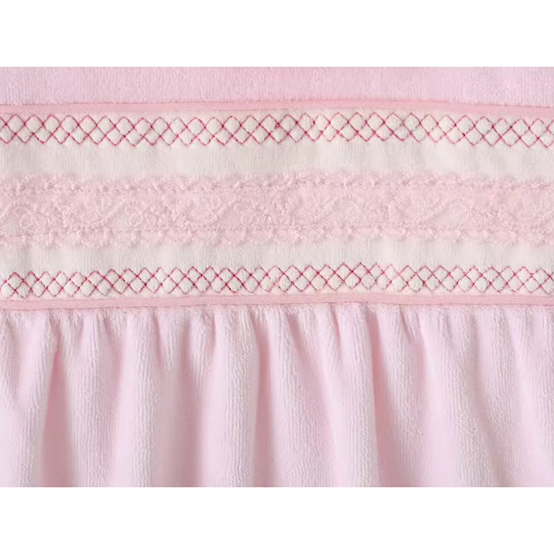 Pink Smocked Frill Collar Babygrow