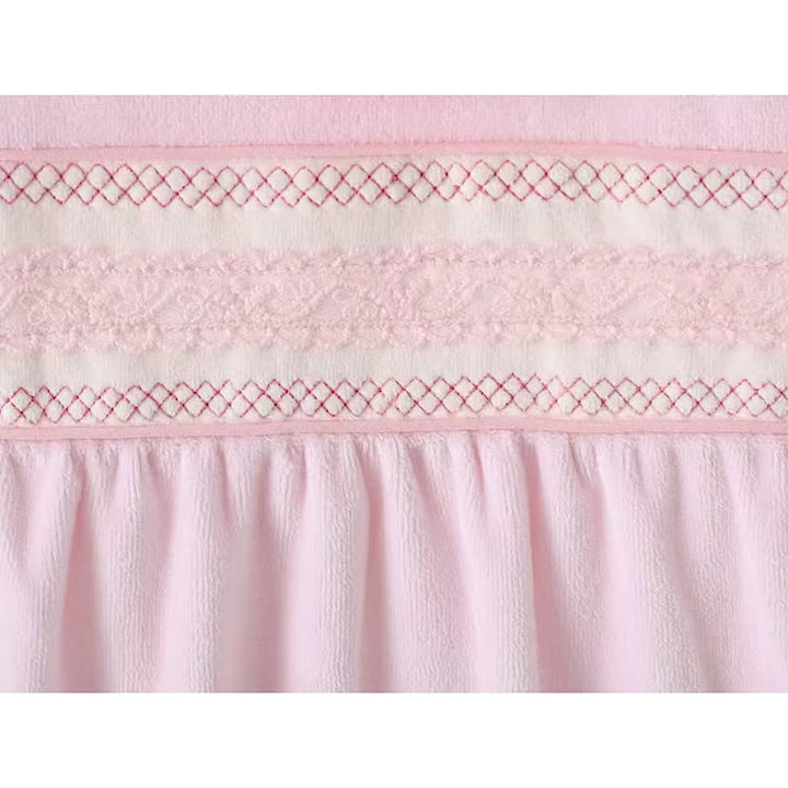 Pink Smocked Frill Collar Babygrow