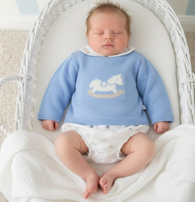 Pex Rocking Horse Dusky Blue Pants Set