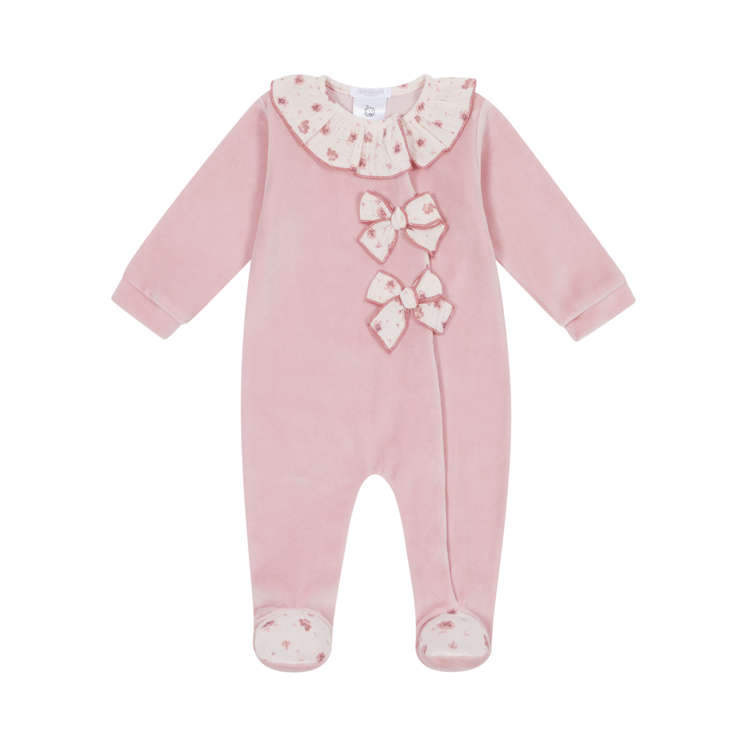 Deolinda Dusty Floral Bow Babygrow