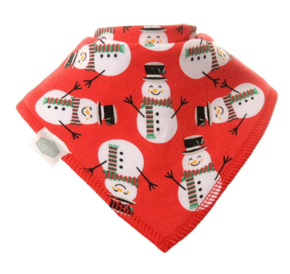 Ziggle Christmas Red Bib Set