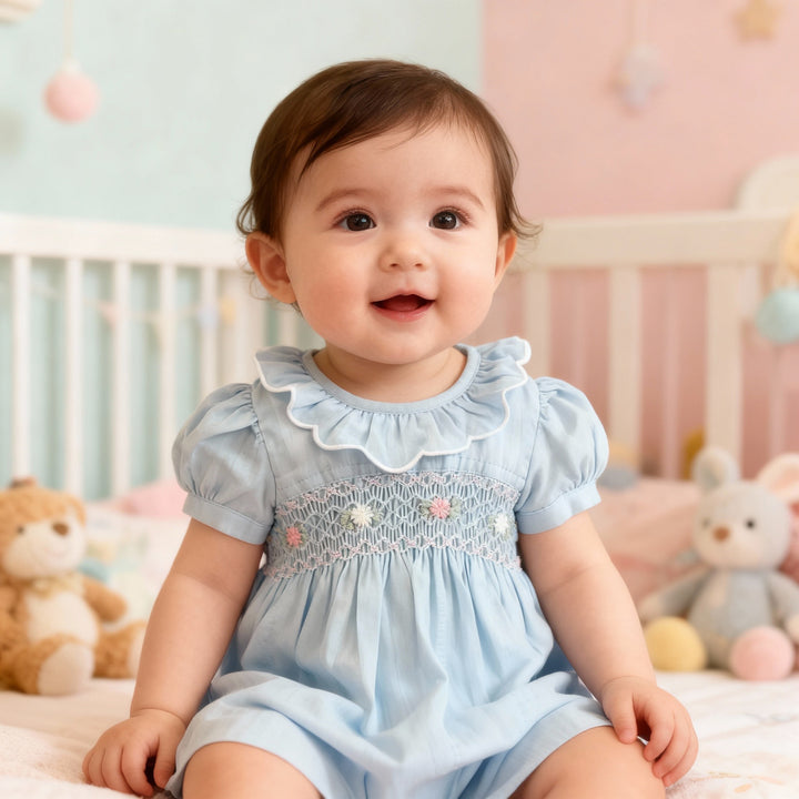 Baby Blue Smocked Dress