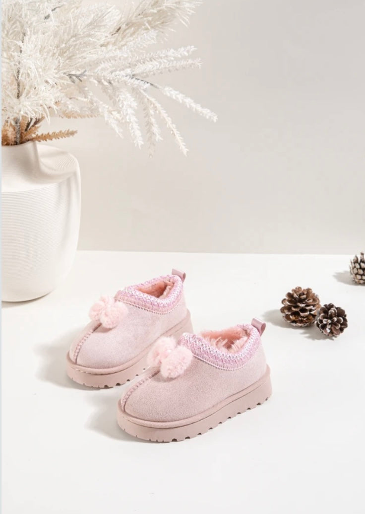Pink Bow Slippers
