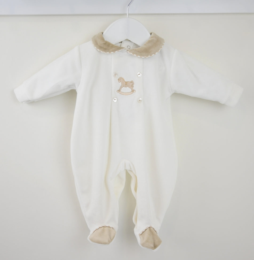 Pex Natural Rocking Horse Babygrow