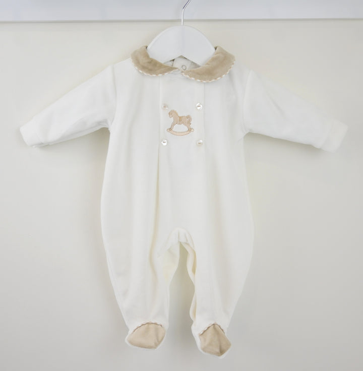 Pex Natural Rocking Horse Babygrow