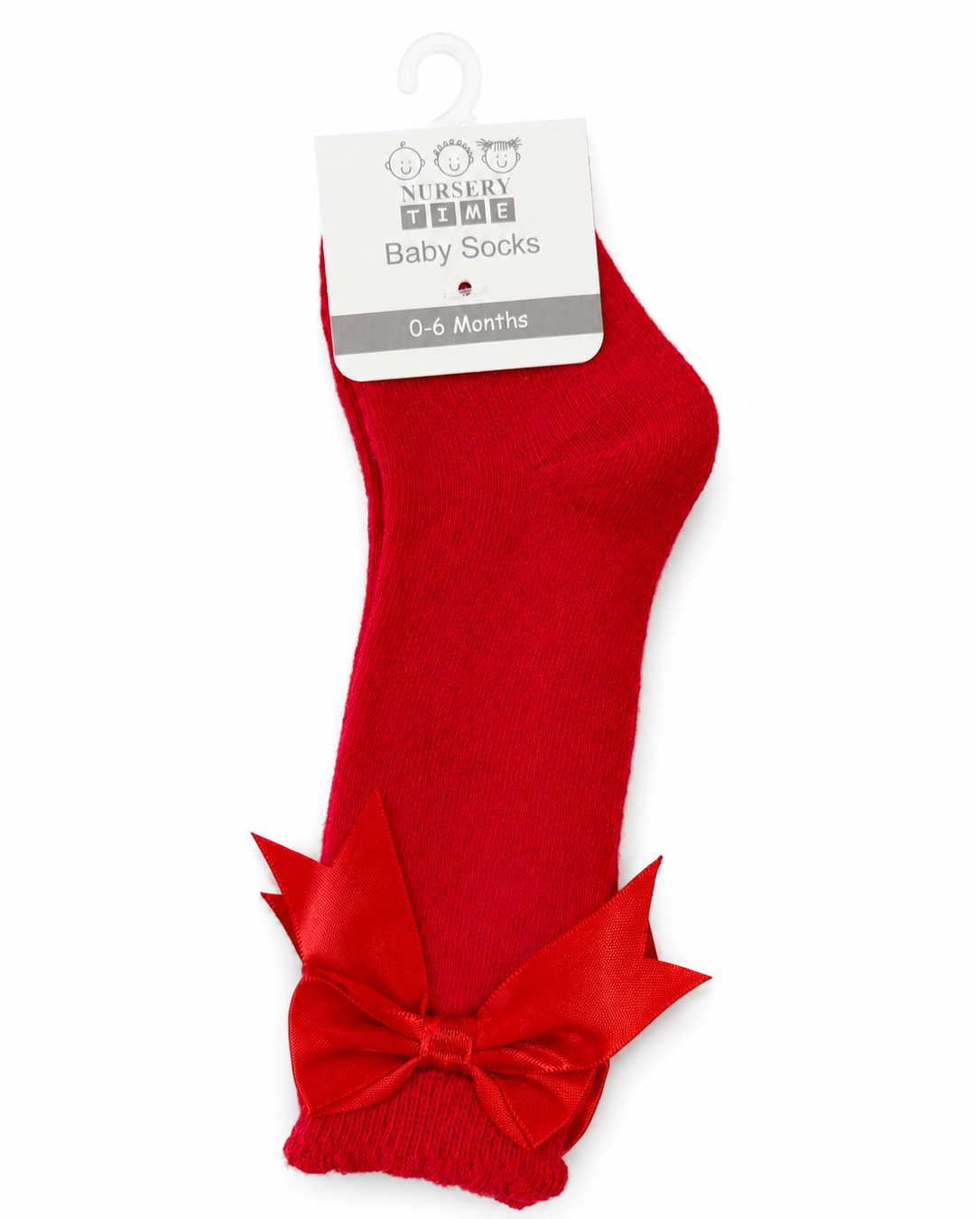 Red Pretty Bow Knee High Socks