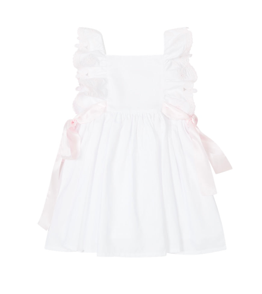 Deolinda Patty White & Pink Bow Dress