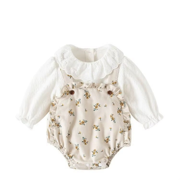 Floral Dungaree Romper