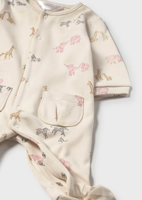 Mayoral Pink Safari Babygrow
