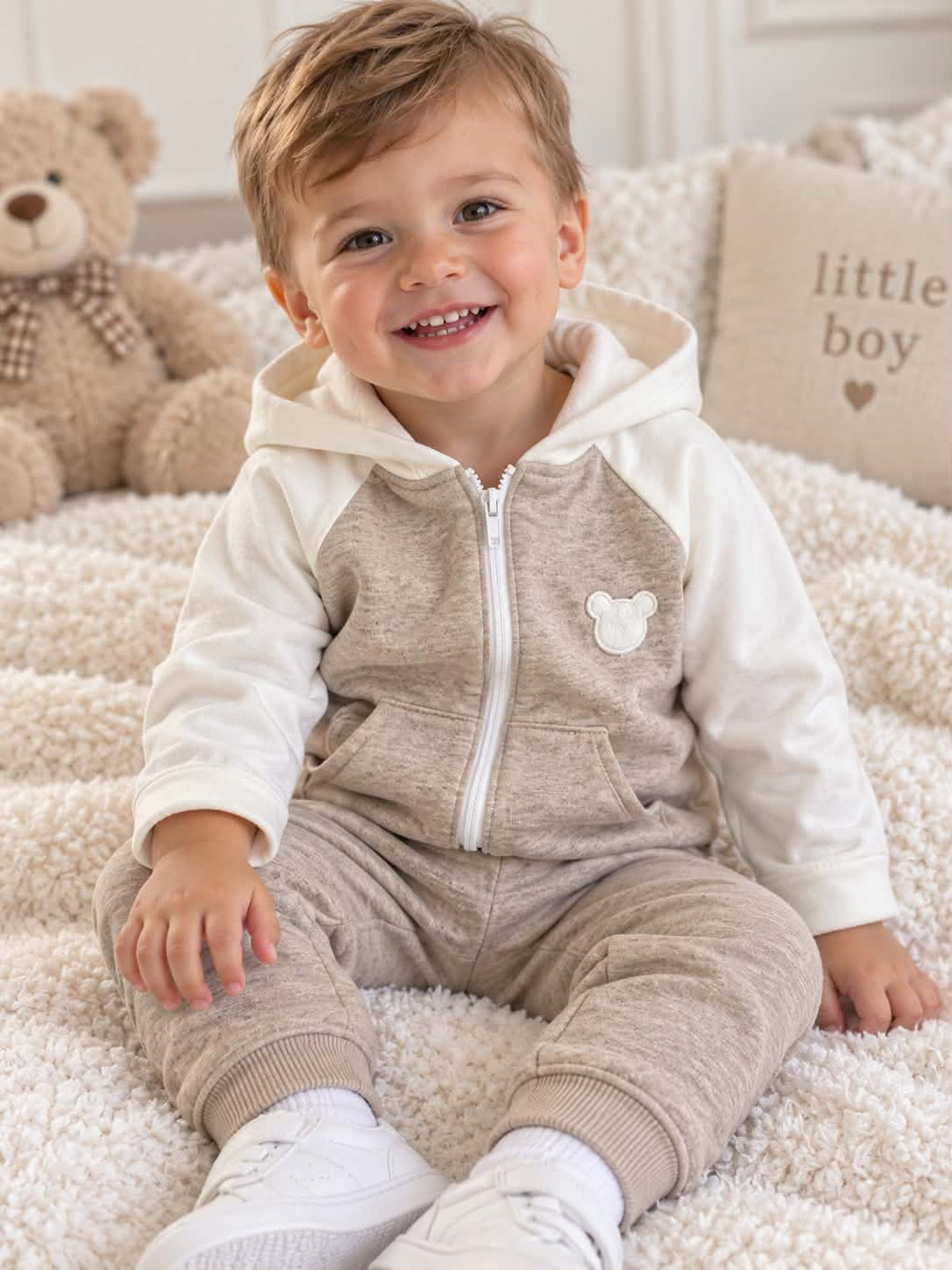 Pex Neutral & Cream Bear Tracksuit