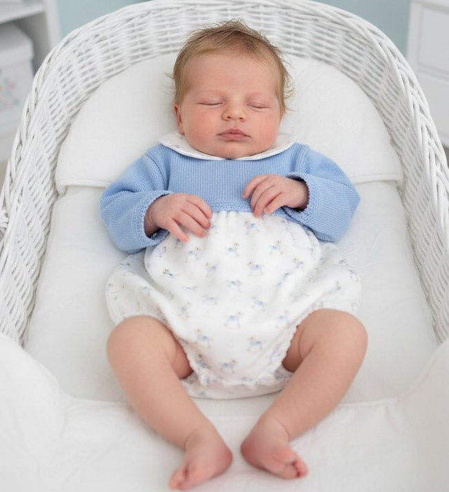 Pex Rocking Horse Romper Dusky Blue