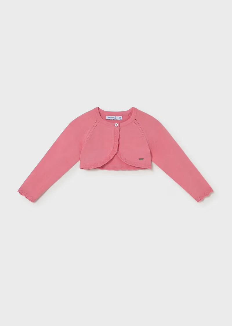 Mayoral Pink Knit Bolero