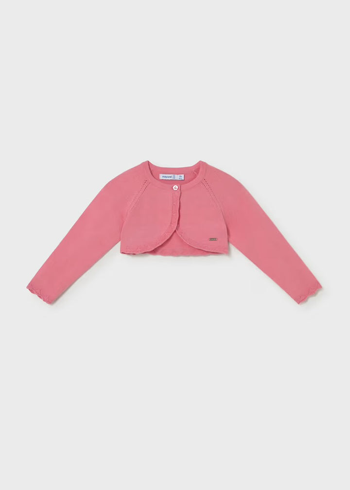 Mayoral Pink Knit Bolero