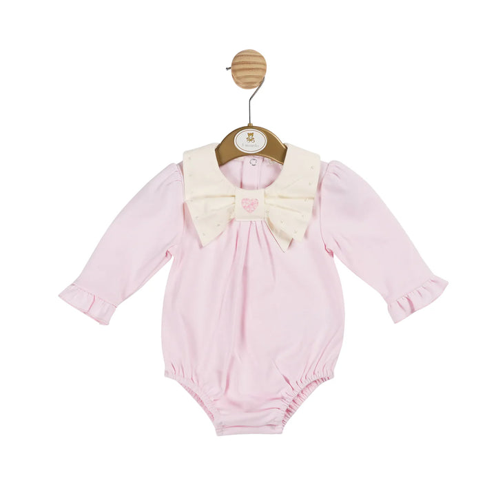 Mintini Pink Heart Bow Romper