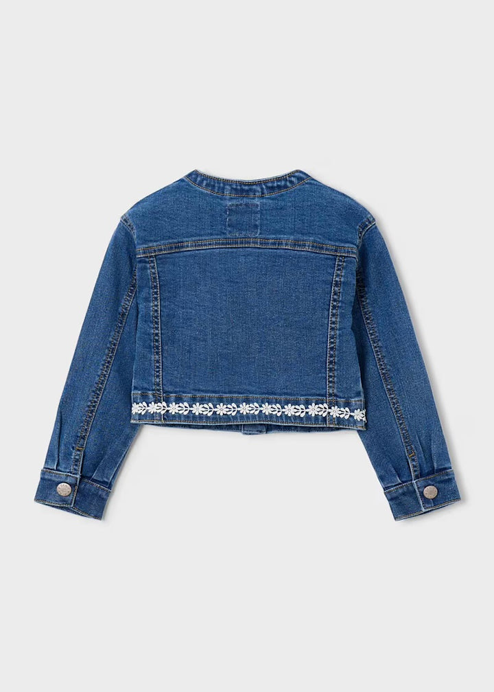 Mayoral Dark Denim Lace Jacket