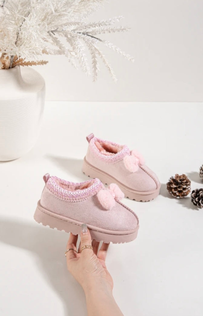 Pink Bow Slippers