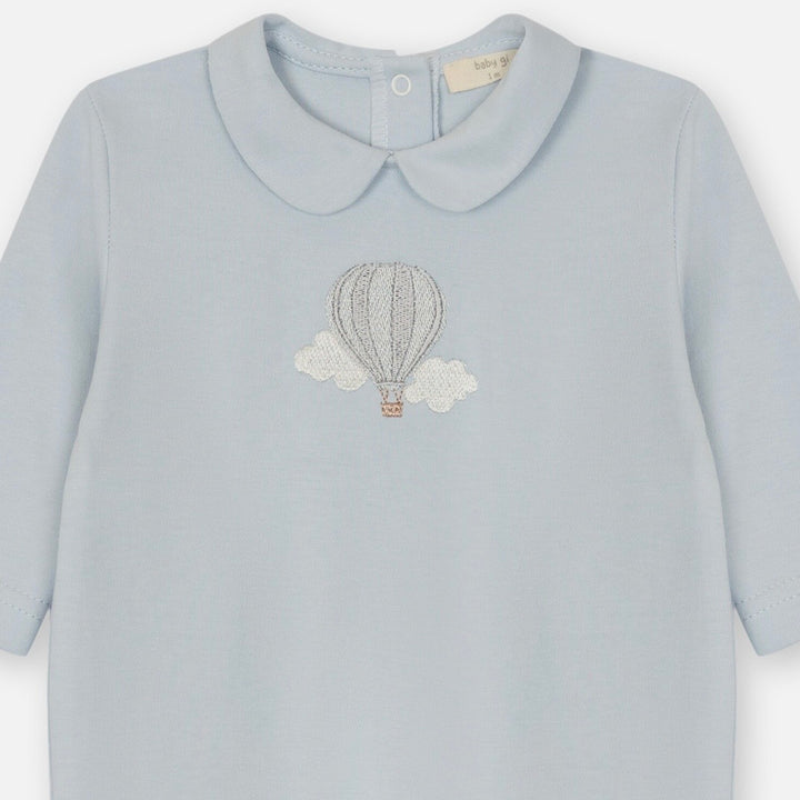 Baby Gi Blue Hot Air Balloon Babygrow