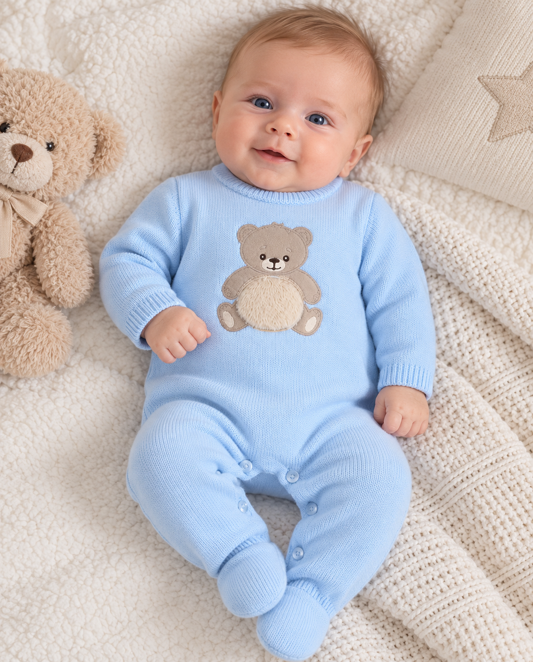 Pex Pastel Teddy Babygrow