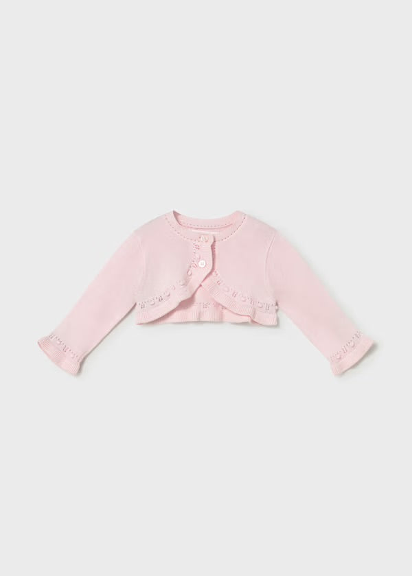 Mayoral Pink Bolero Cardigan