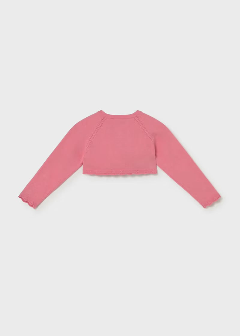 Mayoral Pink Knit Bolero