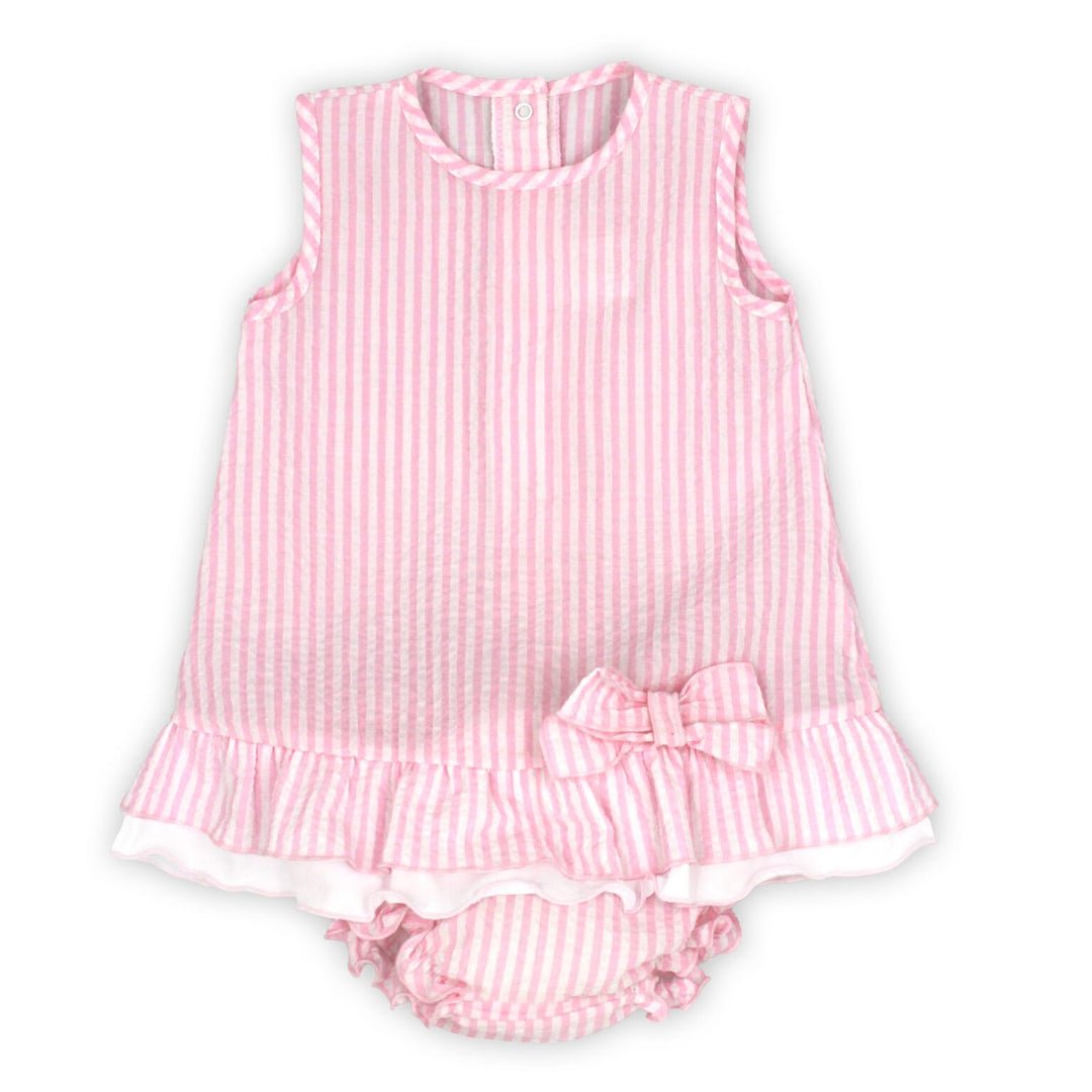 Rapife Pink Stripe Frill Dress
