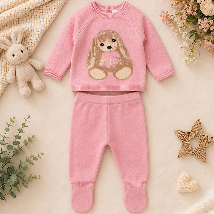 Pink Bear Knitted Outfit