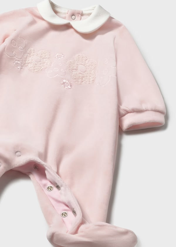 Mayoral Pink Flower Babygrow