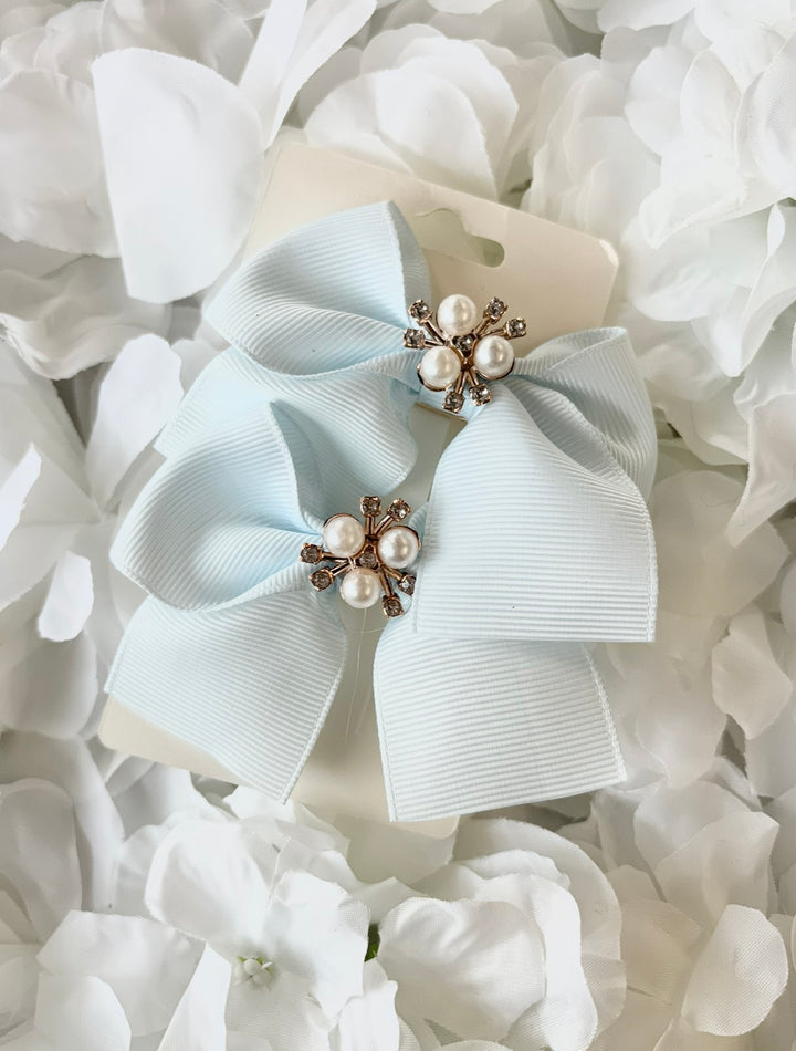 Pearl Hair Bow Clip