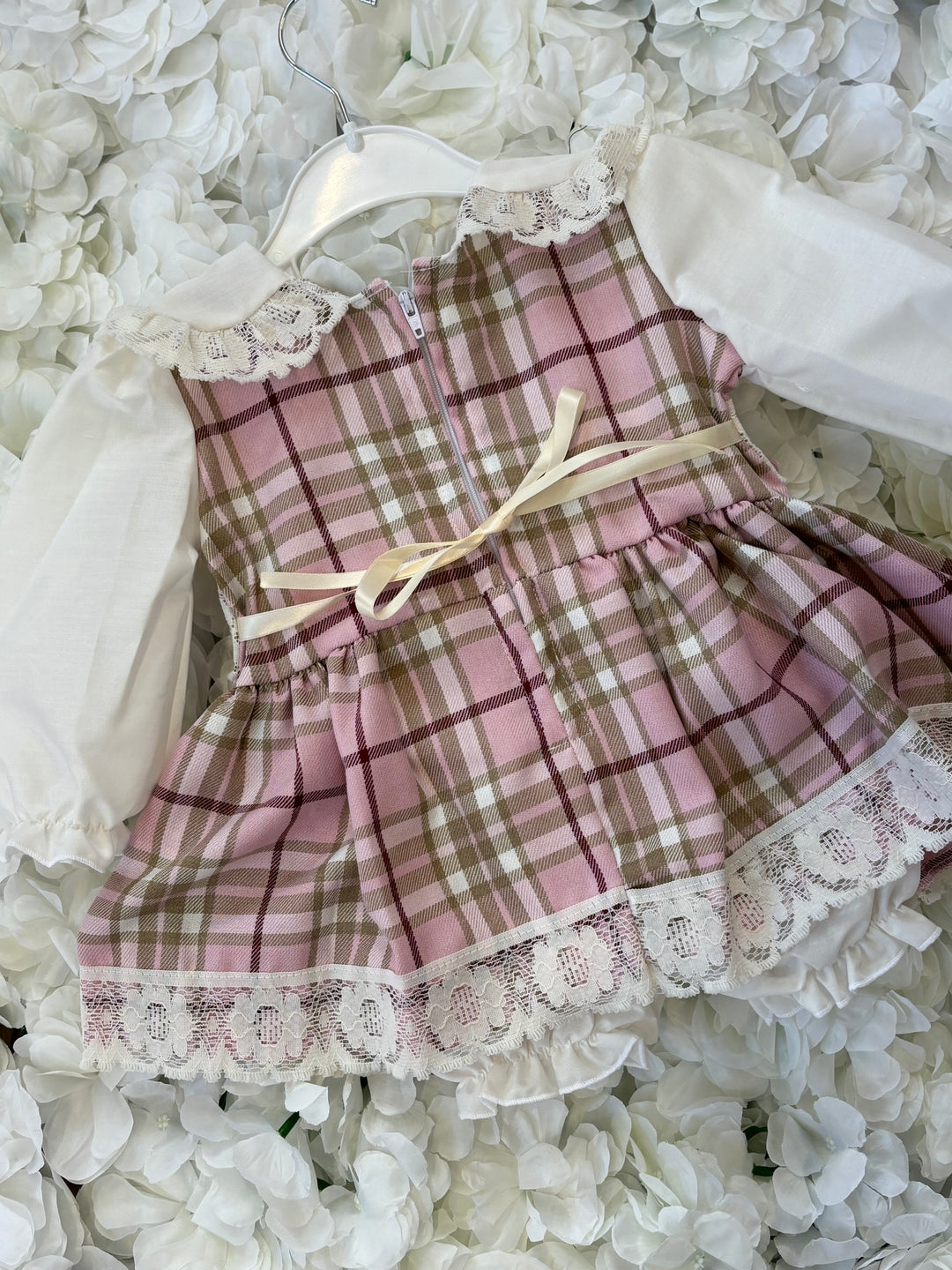 Pink Tartan Fairytale Dress & Bloomers