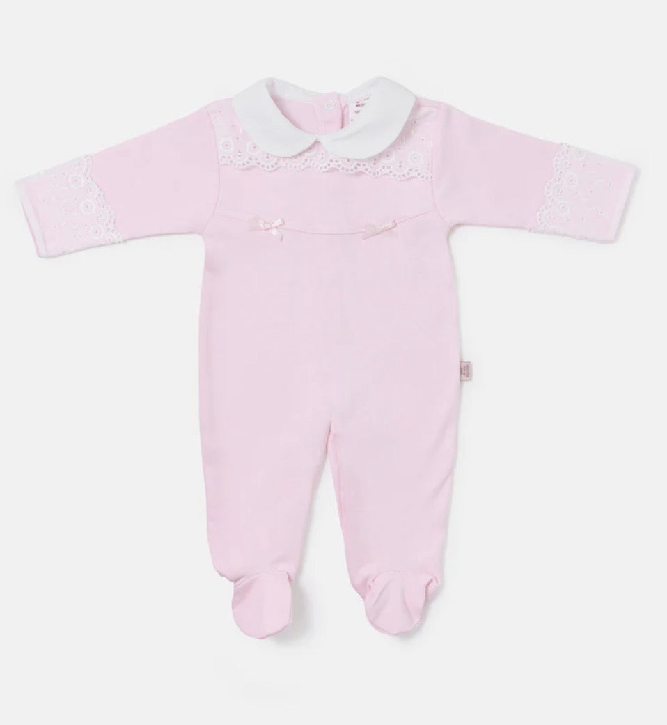Baby Pink Bow Bow Babygrow