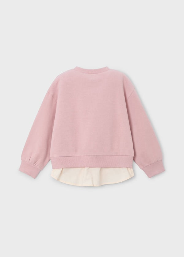 Mayoral Pink Strawberry Sweatshirt