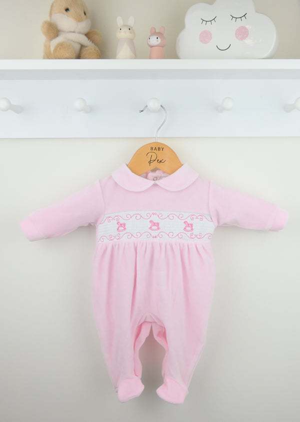 Pex Pink Rocking Horse Babygrow