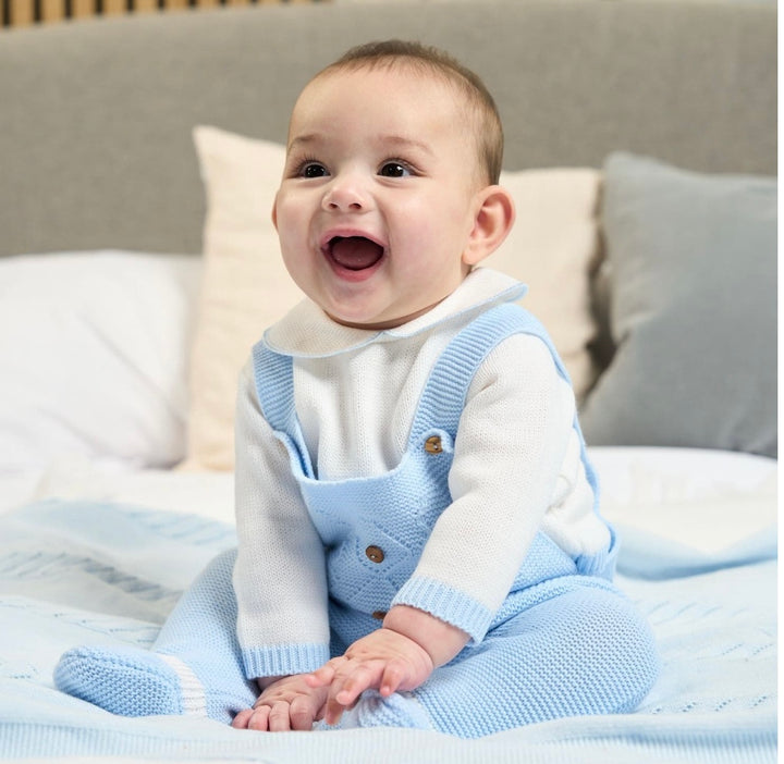 Blue Dandelion Dungaree Set