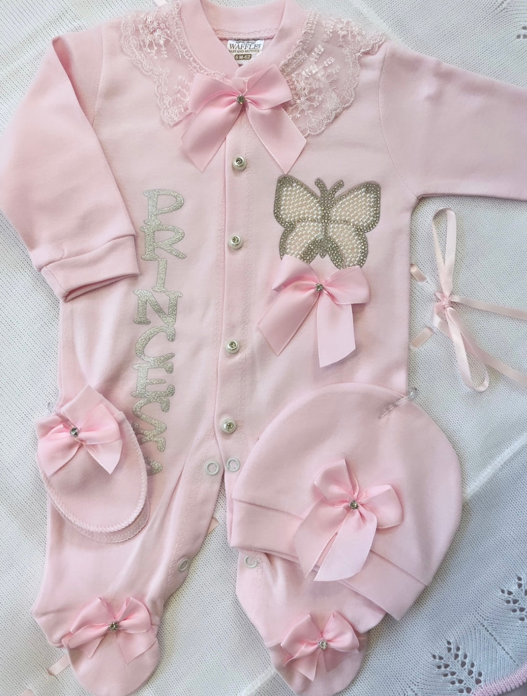 Butterfly Princess Pink Babygrow Set