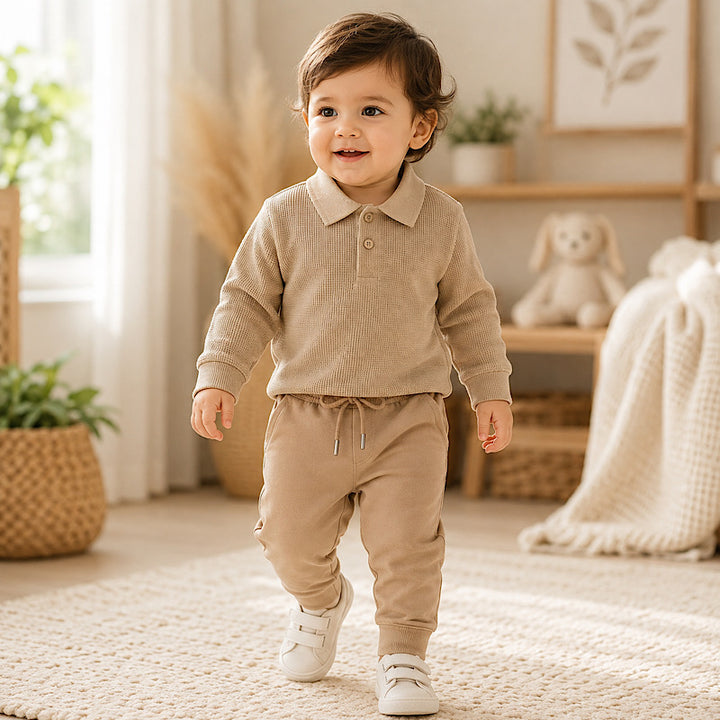 Beige Polo Tracksuit