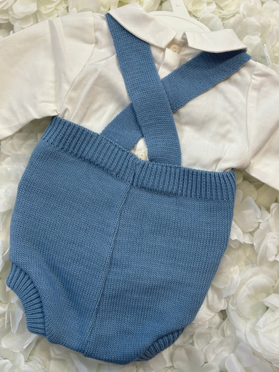 Pex Blue Dungaree Romper Set