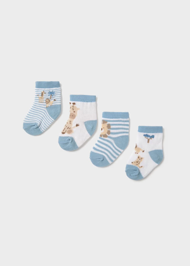 Mayoral 4 Pack Safari socks / Blue